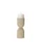 Homeroots 9" Beige Metal Tabletop Pillar Candle Holder 608425 - alternate 2