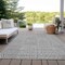 Homeroots 8' X 10' Gray And Ivory Geometric Washable Indoor Outdoor Area Rug 596935 - alternate 2