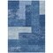 Homeroots 9' X 12' Navy Blue And Sky Blue Geometric Washable Indoor Outdoor Area Rug 612452 - alternate 3