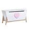 Homeroots 16" X 37" X 20" White Pink Wood Youth Chest 347558 - alternate 1