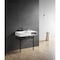 Kingston Brass 36" Solid Surface Console Sink with Stainless Steel Legs, 8-Inch, 3-Hole, Matte White/Matte Black KVPB3368SQA80 - alternate 2
