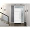 Vdomdoors Steel Door Deux 1705 White Enamel Sidelight and Transom Black Window Stainless Inserts Single Moder DEUX1705EXD-BEM-W36+12 x H80+16-Right-hand Inswing - alternate 2