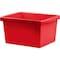 Storex Storage Bin, Polypropylene, Red, 3 PK 61452U06C - alternate 1