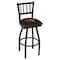Holland Bar Stool Co 36" Blk Wrinkle Oregon State Swivel Bar Stool, Jailhouse Back L01836OregSt - alternate 1