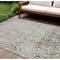 Homeroots 8' X 10' Chocolate Damask Washable Indoor Outdoor Area Rug 607689 - alternate 1