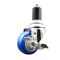 Service Caster 3 Inch 316SS Blue Polyurethane Swivel 1-5/8 Inch Expanding Stem Caster Brake SCC-SS316EX20S314-PPUB-BLUE-TLB-158 - alternate 1