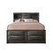 Homeroots Gray Solid Wood King With Ten Drawers Bed Frame 318715 - alternate 1