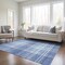 Homeroots 5' X 8' Denim Blue And Ivory Plaid Washable Indoor Outdoor Area Rug 596328 - alternate 3