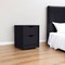 Homeroots 19" Black Wood Two Drawer Nightstand with Integrated Tech 518176 - alternate 3