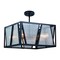 Vaxcel Oslo 16.25-in W Black Geometric Square Semi Flush Mount Ceiling Light Clear Glass P0294 - alternate 2