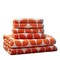 Homeroots Set of Six Orange And White Cotton Geometric Jacquard Towel Set, 6PK 662347 - alternate 1
