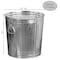 Gardenised 12 gal Round Outdoor Can, Silver, Galvanized Steel, 16 in QI004752 - alternate 3