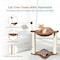 Simple Deluxe Cat Scratching Post for Indoor Cats, Small Cat Tree Tower with Hammock Wooden Interactive Track Bal PTCATTREE18BRN - alternate 5