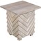 Homeroots 24" White Distressed Solid Wood Square End Table 571194 - alternate 2
