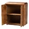 Bali & Pari Valora Modern and Contemporary Natural Mappa Real Burl Wood 2-Door Console Cabinet 249-13927-ZORO - alternate 4