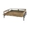 Homeroots 42" Clear and Black Glass and Metal Square Coffee Table With Two Drawers And Shelf 393165 - alternate 4