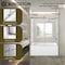 Kingston Brass 60" Acrylic Anti-Skid Alcove Right-Hand Drain Tub with Left Sliding Tub Door, White/Brushed Nickel KVTAM6032R22B8 - alternate 2