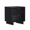Manhattan Comfort Elara 18 in Solid Wood Nightstand in Black (2-Drawer) NS1780-2 - alternate 2