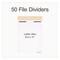 Pendaflex File Divider Set, End Tab: 1/5-Cut, 1 Fastener, Letter Size, Manila, 50PK 75600 - alternate 2