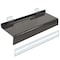 Azar Displays Acrylic Slatwall Shoe Shelf 10"W x 1.25"H x 4"D, Smoke Grey, 10PK 556002-SMK-10PK - alternate 2