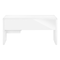 Homeroots 60" White Computer Desk With Two Drawers 489929 - alternate 3