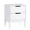 Flash Furniture Dallas Wooden Night Stand, Bedroom Side Table with 2 Storage Drawers for Kids in White MG-9007-1-2NS-WH-GG - alternate 3