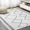 Jonathan Y Derya Tribal Diamond Trellis Ivory/Black 3 ft. x 5 ft. Indoor/Outdoor Area Rug SMB129D-3 - alternate 2