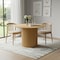 Homeroots 46" Brown Solid Wood Pedestal Base Round Top Dining Table 720972 - alternate 2