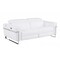 Homeroots 83" White Italian Leather USB Reclining Sofa With Chrome Legs 482207 - alternate 2
