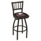 Holland Bar Stool Co 36" Blk Wrinkle Northern Illinois Swivel Bar Stool, Jailhouse Back L01836NorIll - alternate 1