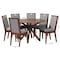 Baxton Studio Eira Modern Grey and Walnut Brown Wood 7-Piece Dining Set 254-12143-10893-ZORO - alternate 4