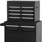 Homeroots Set of Two Black Multi-Tier Steel Rolling Cabinet With Lid, 2PK 714587 - alternate 3