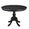Homeroots 42" Black Rounded Solid Manufactured Wood And Solid Wood Pedestal Base Dining Table 517754 - alternate 1