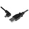 Startech.Com 2m 6 ft Left Angle Micro-USB Charge-and-Sync Cable M/M - USB 2.0 A to Micro-USB - 24 AWG USBAUB2MLA - alternate 1