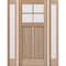 Doornmore CRF-P2G4, 65.25" x 82" ( 36" Door + 2x12" Side) Left Hand, Mahogany SDL 4 Lite Exterior Door CRF-P2G4-SW-3680-G101-SL_1-2_LI - alternate 1