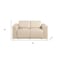 Homeroots 65in Cream and Black Italian Leather Power Reclining Loveseat 720490 - alternate 5