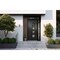 Vdomdoors Aluminum Door Cynex 6106 Dark Stone Entry Steel Metal Modern Painted W36+14xH80+12 Left Inswing CYNEX6106EXD-DARK-W36+14xH80+12-LH-I - alternate 2