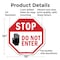 Signmission Stop Do Not Enter, 10 Inch X 10 Inch, Aluminum Metal Signs OC-A-10-46 - alternate 2