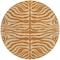 Homeroots 8' Copper And Tan Round Animal Print Washable Indoor Outdoor Area Rug 600644 - alternate 4