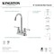 Kingston Brass Double-Handle 4" Centerset High-Arc Bar Faucet, Polished Chrome FB8491DPL - alternate 2