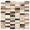 Apollo Tile 12x12 Emperador Dark, Beige Travertine Marble Polished Floor and Wall Mosaic Tile 5 sqft/case, 5PK APL013288MPA - alternate 1