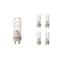 Bulbrite Pack of 535 Watt Dimmable Clear Double Envelope DJD Twist & Lock Bi-PinGU10Halogen Bulb, 5PK 860642 - alternate 1