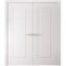 Sartodoors Interior Double Doors 84 x 84 inches, BASIC 9111 White, Wood Interior Solid Panel Frame, Closet B BASIC9111DD-SKIN-8484 - alternate 1
