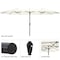 Pure Garden 15 Ft Double Patio Umbrella, Beige 50-LG1283 - alternate 2
