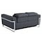 Homeroots 65in Gray And Silver Italian Leather Power Reclining Loveseat 482200 - alternate 4