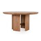 Homeroots 60" Brown Rounded Solid Wood Dining Table 549040 - alternate 4