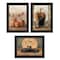 Homeroots Set Of Three Harvest Moon Black Framed Print Kitchen Wall Art, 3PK 407946 - alternate 1
