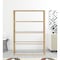 Homeroots 72" Gold Metal Four Tier Geometric Bookcase 286632 - alternate 2
