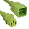Sanoxy 4ft 14 AWG 15A 250V Power Cord IEC320 C20 to IEC320 C13, Green SNX-CBL-LDR-PW136-4204 - alternate 1