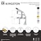 Kingston Brass 7" Center Deck-Mount Clawfoot Tub Faucet with Hand Shower, Brushed Nickel AE6408DX - alternate 2
